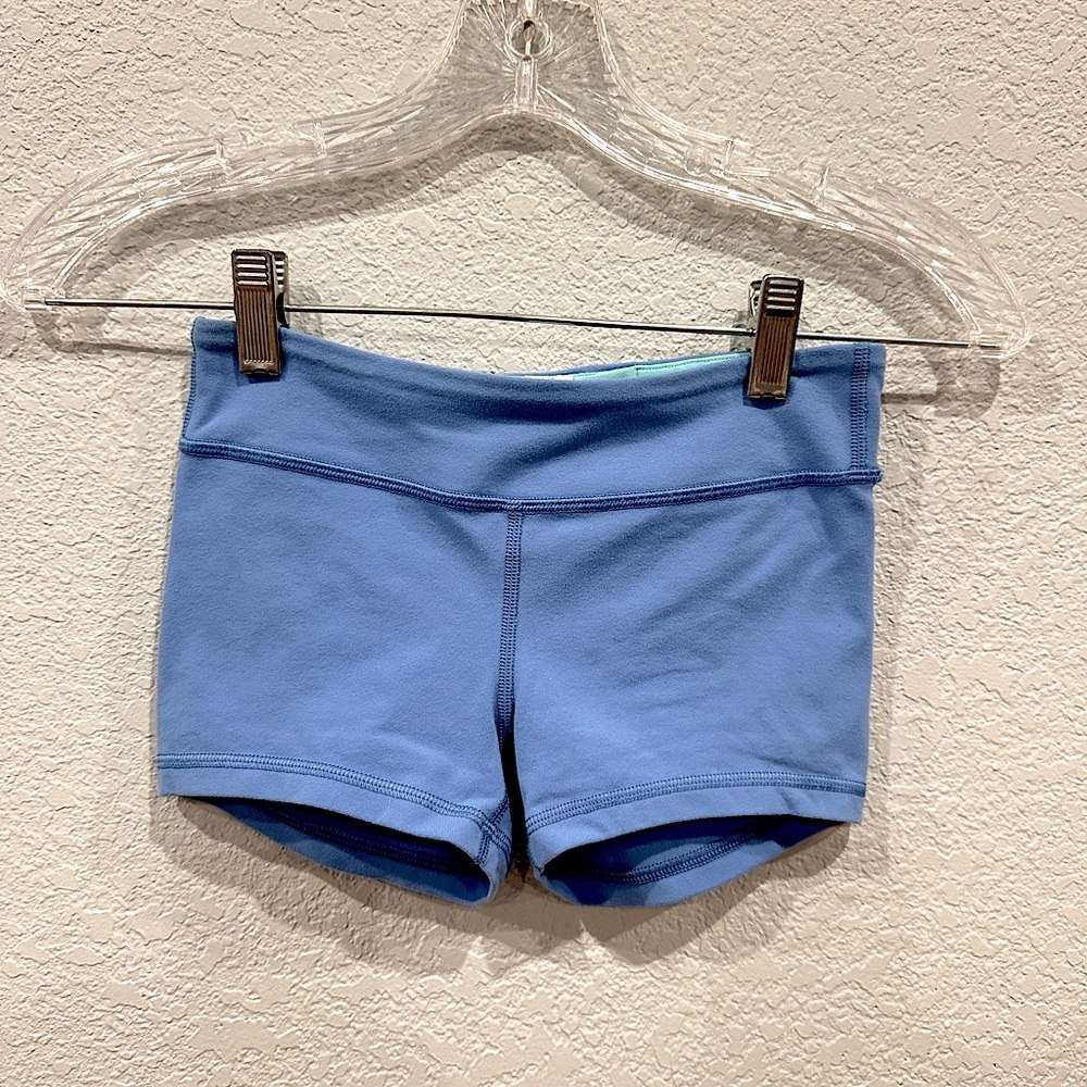 EUC Girls Ivivva Dance Shorts Blue - Size 8